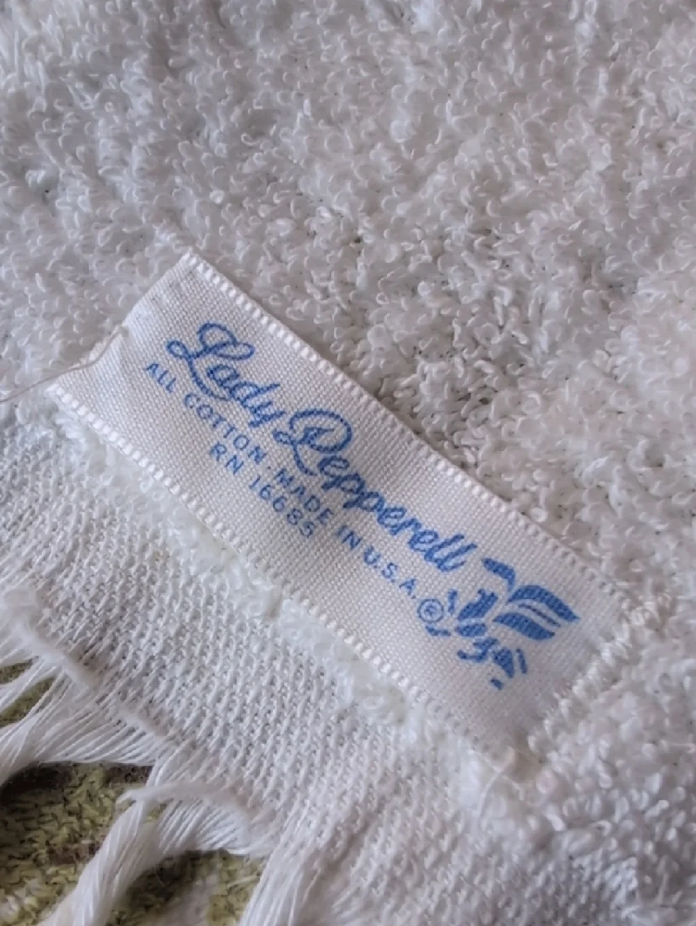 Lady Pepperell Vintage Floral Blue Cotton Bath Towels - Pack of 2
